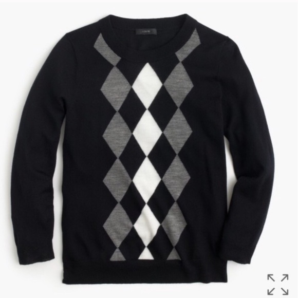J. Crew | Tippi Sweater Argyle Merino Wool - Picture 2 of 7